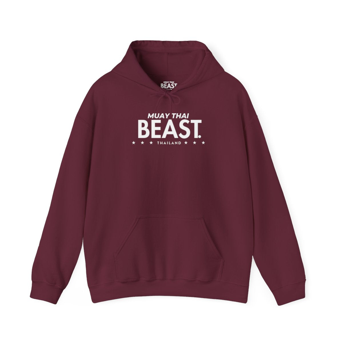 Muay Thai Beast Classic Hoodie Maroon Small